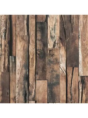 Brown Wood Peel and Stick Wallpaper Contact Paper 17.7" X 78.7" Self Adhesive
